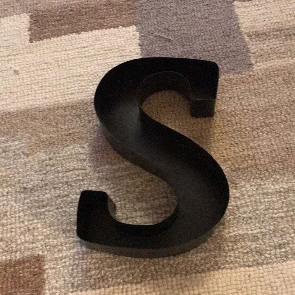 Stainless steel letter wall hanging